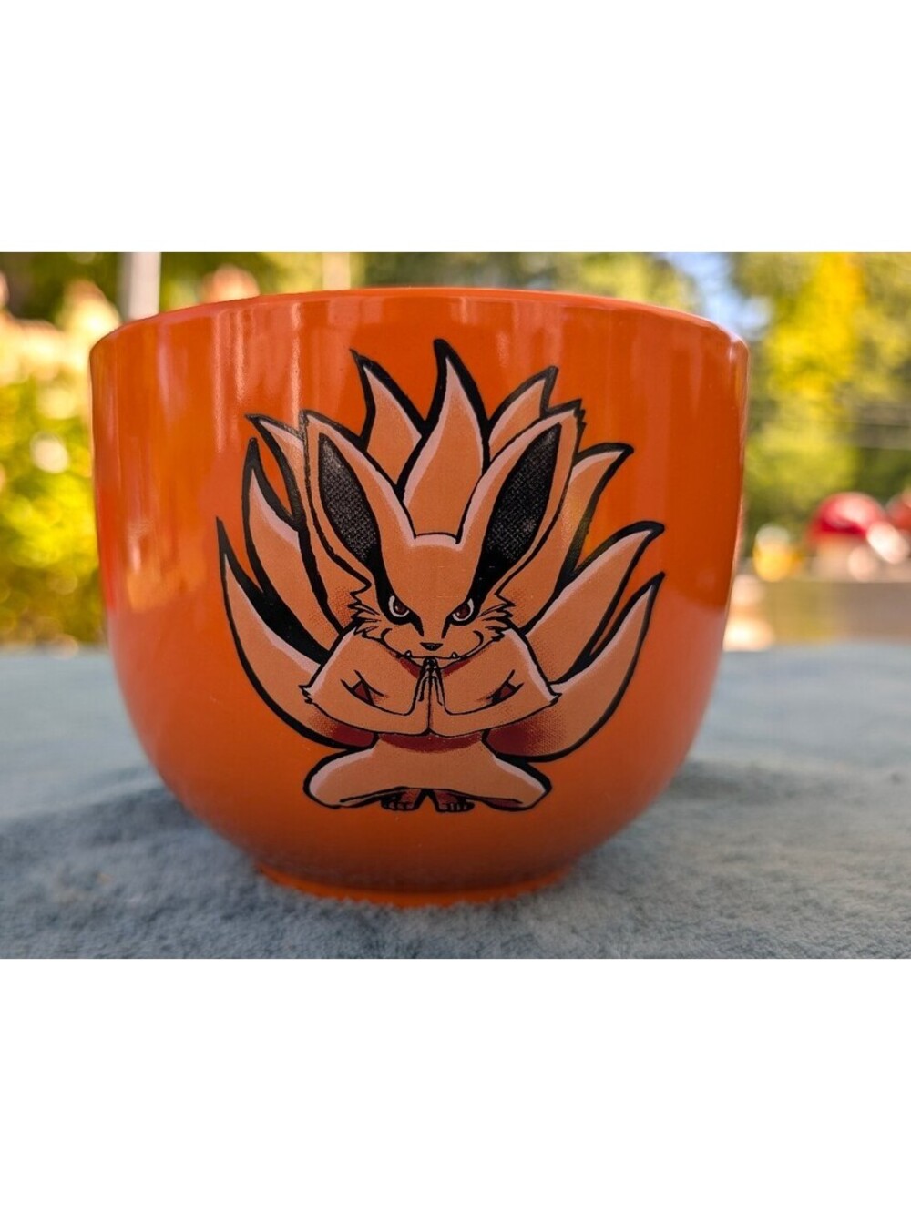 Naruto Shippuden Kurama Nine-Tails Chakra Mode Ramen Bowl Mug Culturefly Orange